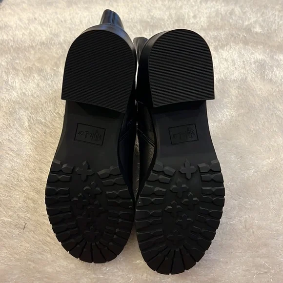 Style & Co. Black Combat & Moto Boots - Picture 6 of 7